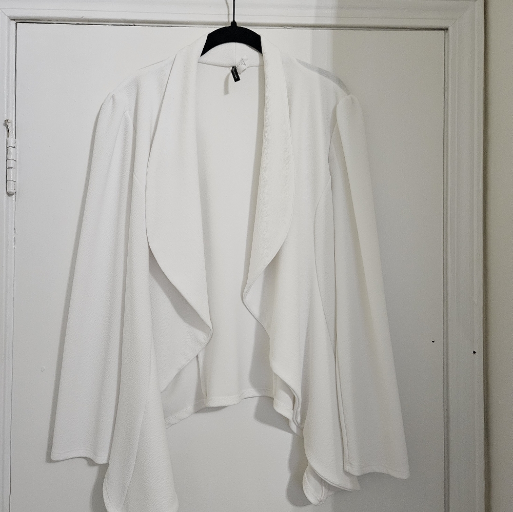 Cream draped blazer